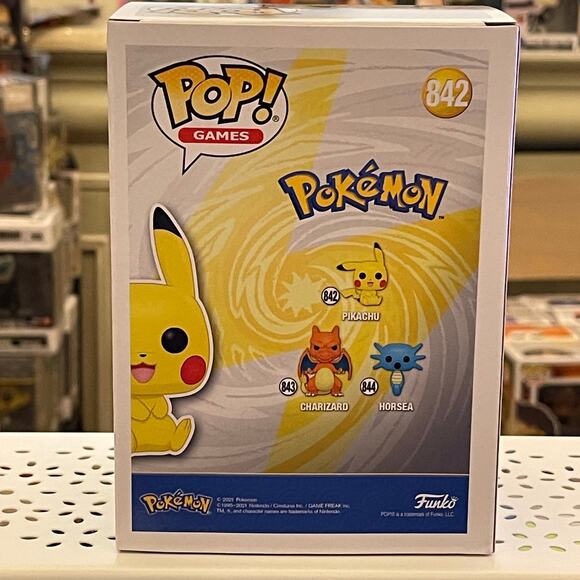Funko Pop! Games Pokemon Pikachu (Sitting) #842 Vinyl Figure - Picture 3 of 3